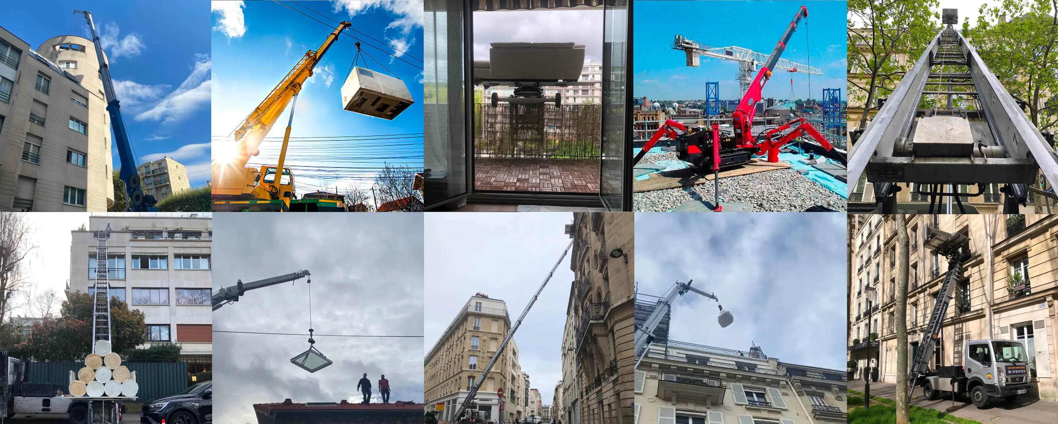 Réalisations de levage et location monte meuble à Paris